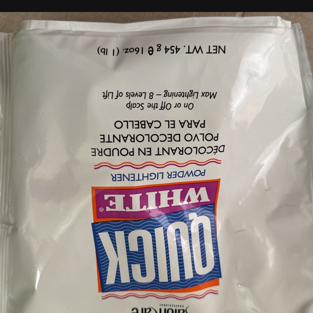 White Powder Lightener for platinum hair works like magic